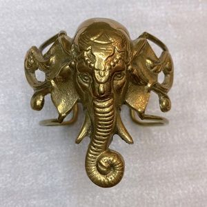 Elephant Ganesh boho festival metal arm cuff